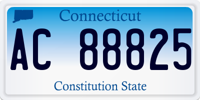CT license plate AC88825