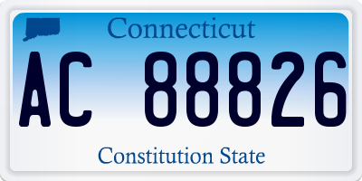 CT license plate AC88826