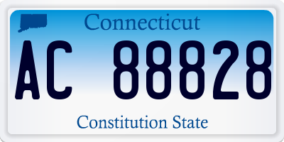 CT license plate AC88828