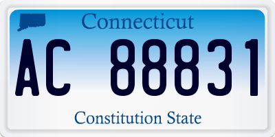 CT license plate AC88831