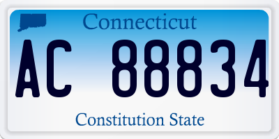 CT license plate AC88834