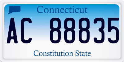 CT license plate AC88835
