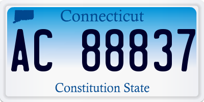 CT license plate AC88837