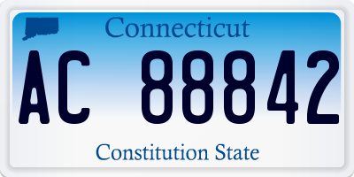 CT license plate AC88842
