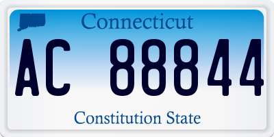 CT license plate AC88844