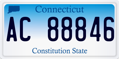 CT license plate AC88846