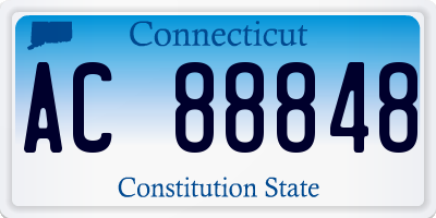 CT license plate AC88848