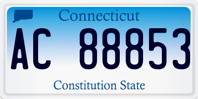 CT license plate AC88853