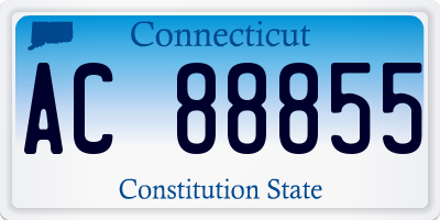 CT license plate AC88855