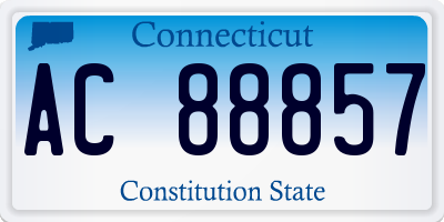 CT license plate AC88857