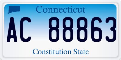 CT license plate AC88863