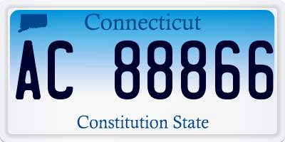 CT license plate AC88866