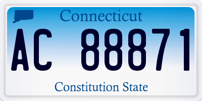 CT license plate AC88871