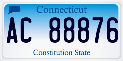 CT license plate AC88876