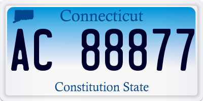 CT license plate AC88877