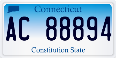 CT license plate AC88894