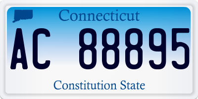 CT license plate AC88895