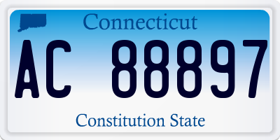 CT license plate AC88897
