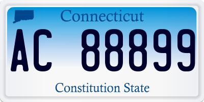 CT license plate AC88899