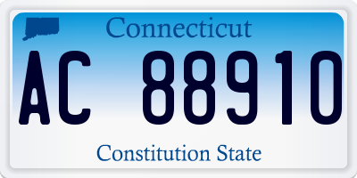 CT license plate AC88910