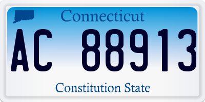 CT license plate AC88913
