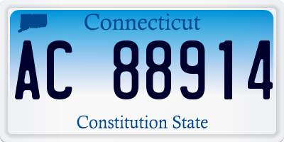 CT license plate AC88914