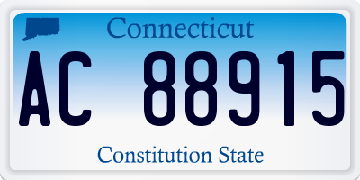 CT license plate AC88915