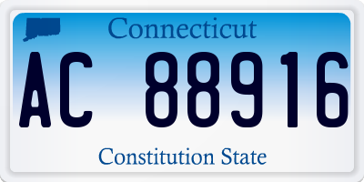 CT license plate AC88916