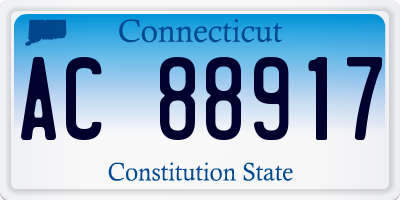 CT license plate AC88917