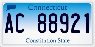 CT license plate AC88921