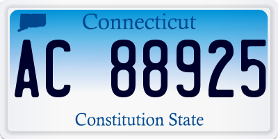CT license plate AC88925