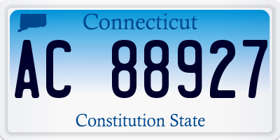 CT license plate AC88927