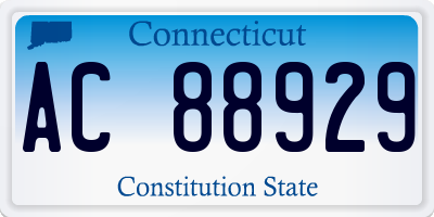 CT license plate AC88929