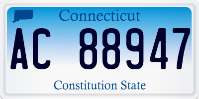 CT license plate AC88947