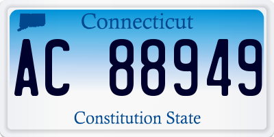 CT license plate AC88949