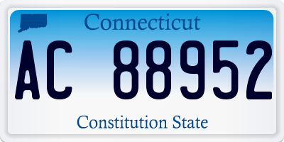 CT license plate AC88952