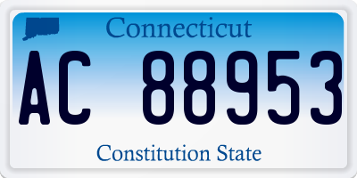 CT license plate AC88953
