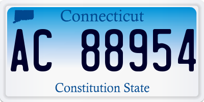 CT license plate AC88954