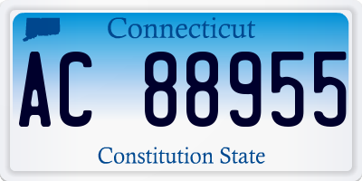 CT license plate AC88955