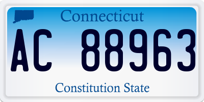 CT license plate AC88963