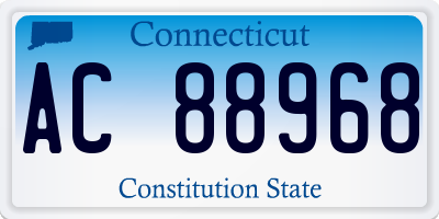 CT license plate AC88968