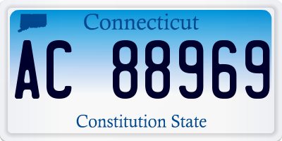 CT license plate AC88969