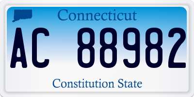 CT license plate AC88982