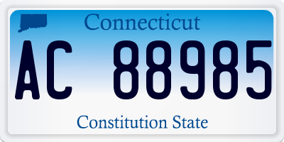 CT license plate AC88985