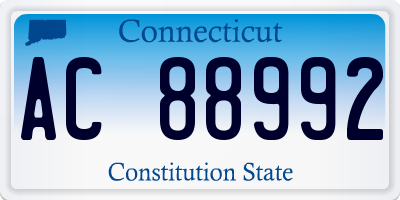 CT license plate AC88992