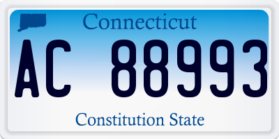 CT license plate AC88993