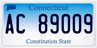 CT license plate AC89009
