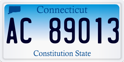 CT license plate AC89013