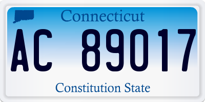 CT license plate AC89017