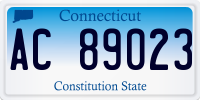 CT license plate AC89023